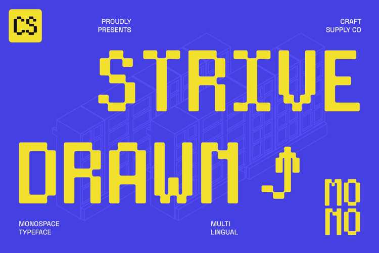 CS Strive Mono Drawn Font website image