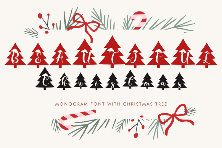 Beautiful Christmas Tree Font website image