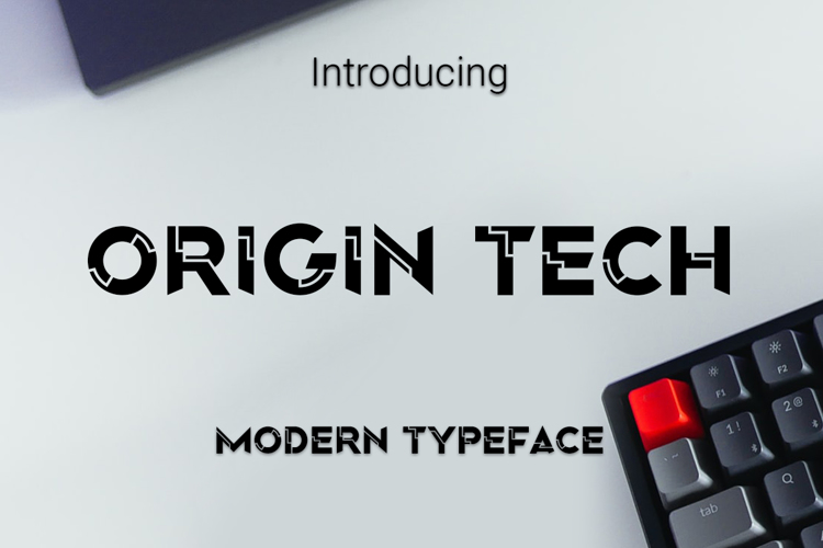Origin Tech Font website image