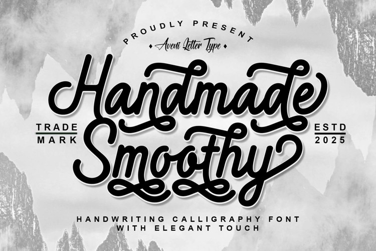 Handmade Smoothy Font website image