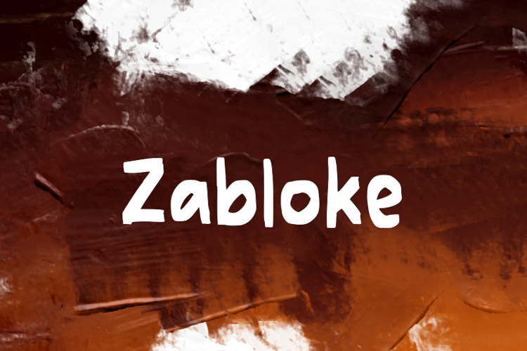z  Zabloke Font website image