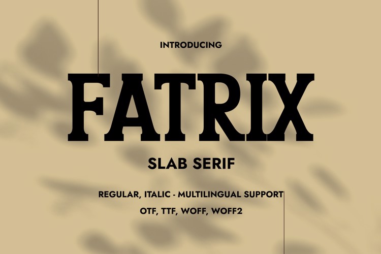 Fatrix Font website image