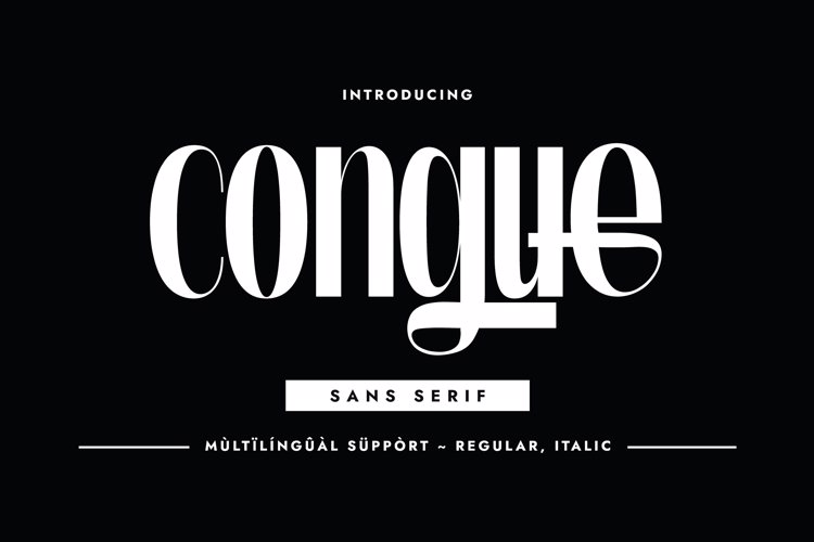 congue Font website image