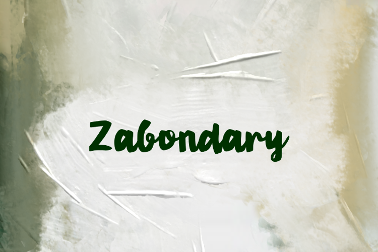 z  Zabondary Font website image