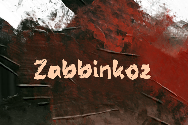 z  Zabbinkoz Font website image