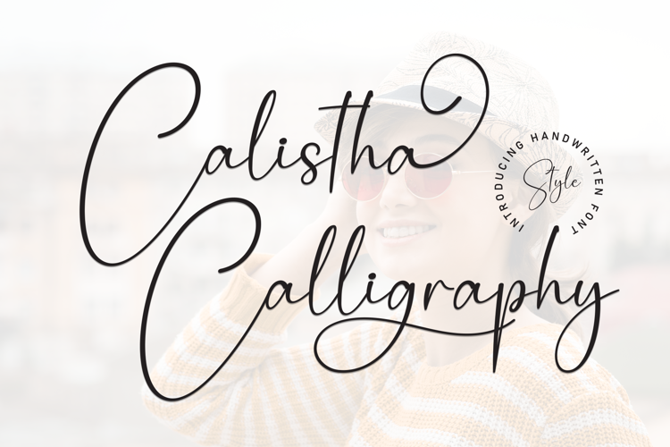 Calistha Calligraphy Font website image
