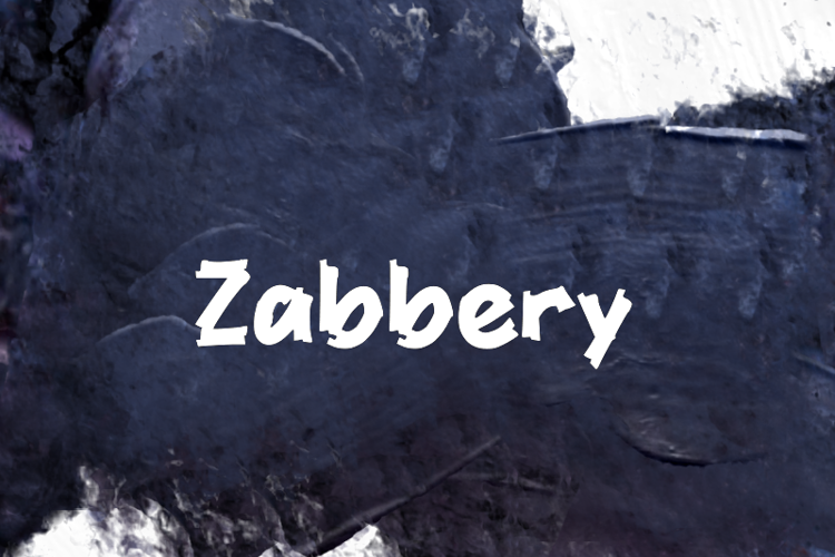 z  Zabbery Font website image