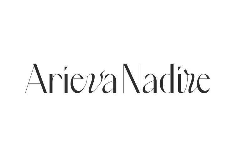Arieva Nadire Font website image