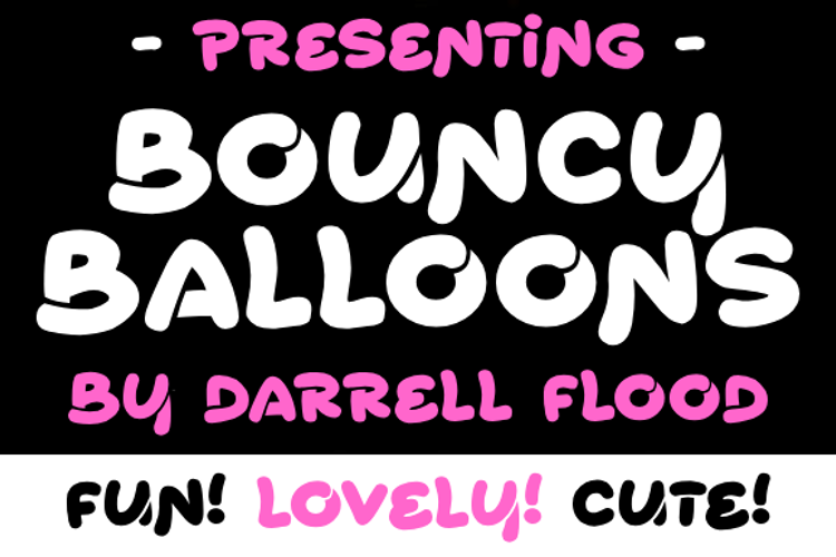Bouncy Balloons Font website image