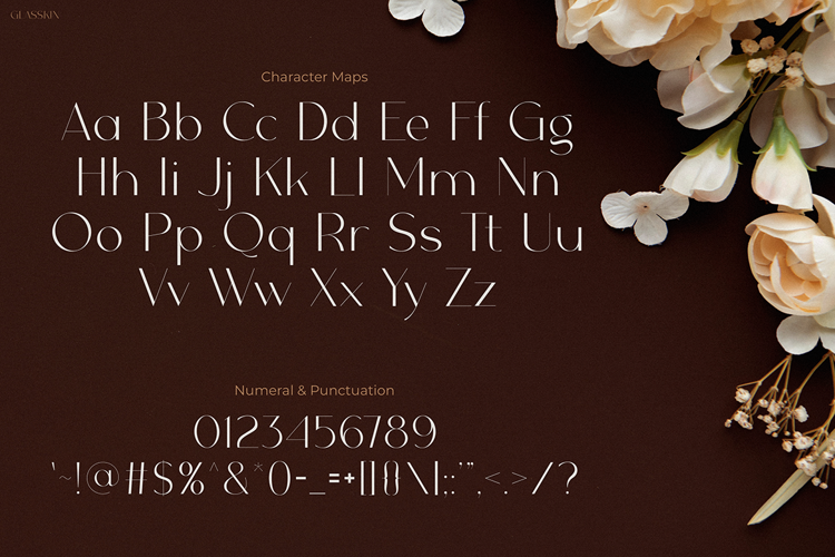 Glasskin Font website image
