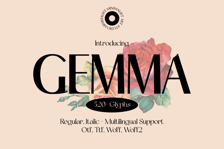GEMMA Font website image