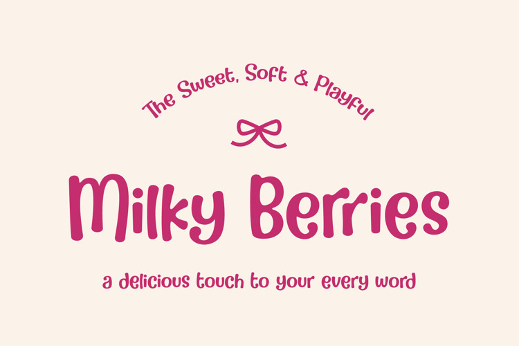 Milky Berries Font website image