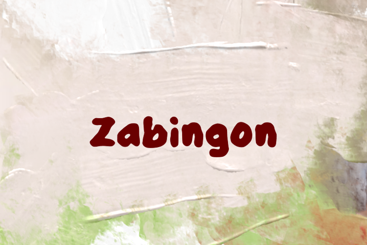z  Zabingon Font website image