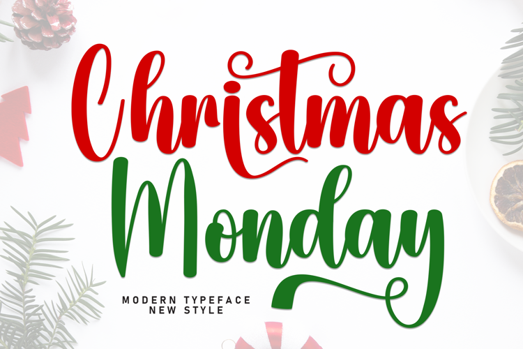 Christmas Monday Font website image