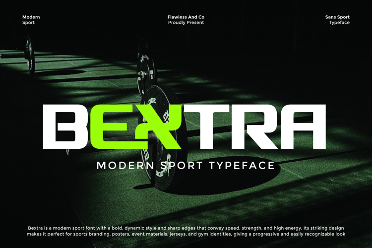 BEXTRA Font website image