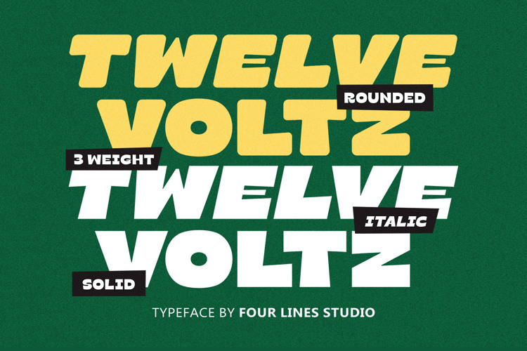 Twelve Voltz Font website image