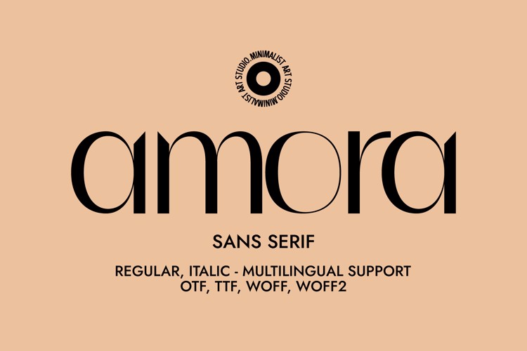 amora Font website image