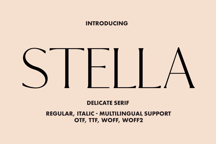 Stella Font website image