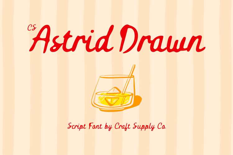 CS Astrid Drawn Font website image