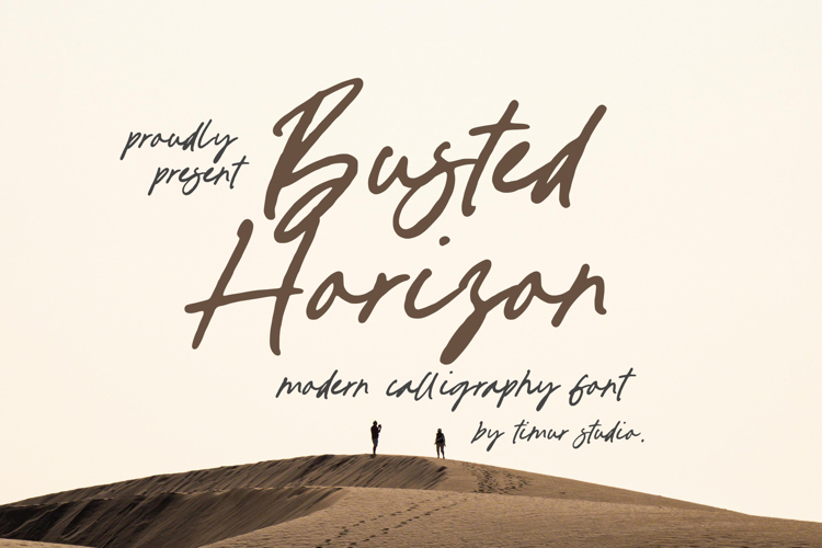 Busted Horizon Font website image