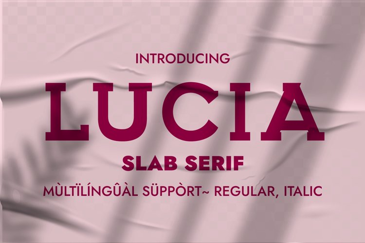 LUCIA Font website image