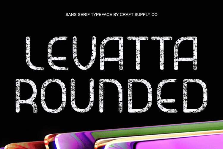 Levatta Rounded Stamp Font website image