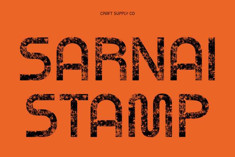 Sarnai Stamp Font website image
