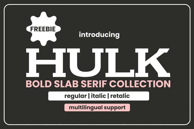 Hulk Font website image