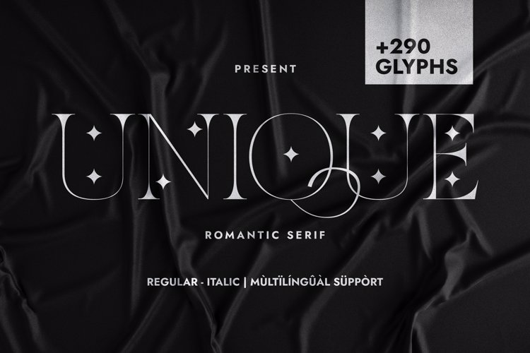 UNIQUE Font website image