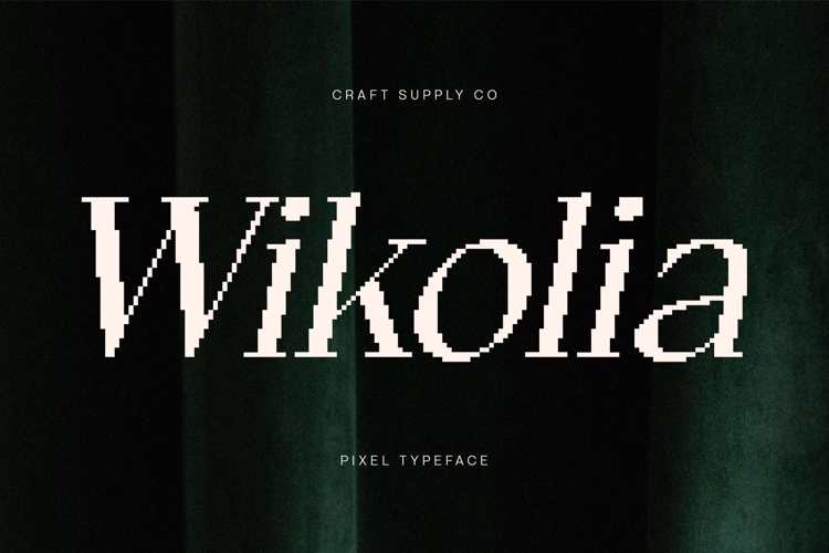 Wikolia Pixel Font website image