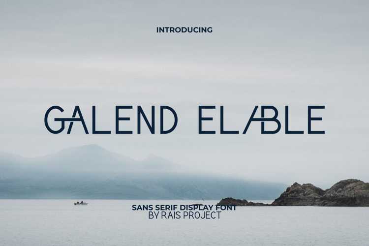 Galend Elable Font website image