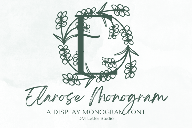 Elarose Monogram Font website image