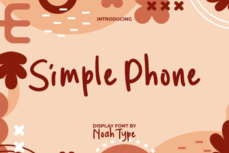 Simple Phone Font website image