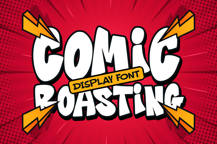 Comic Roasting Font website image