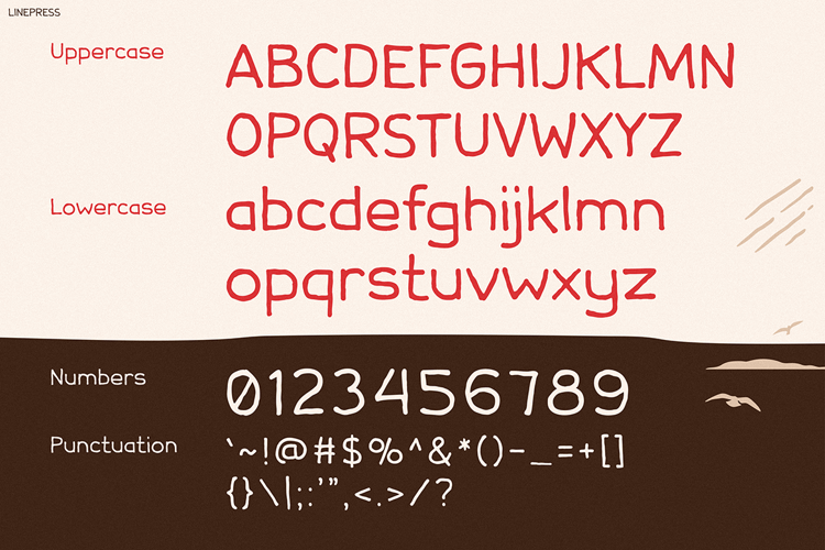 Linepress Font website image
