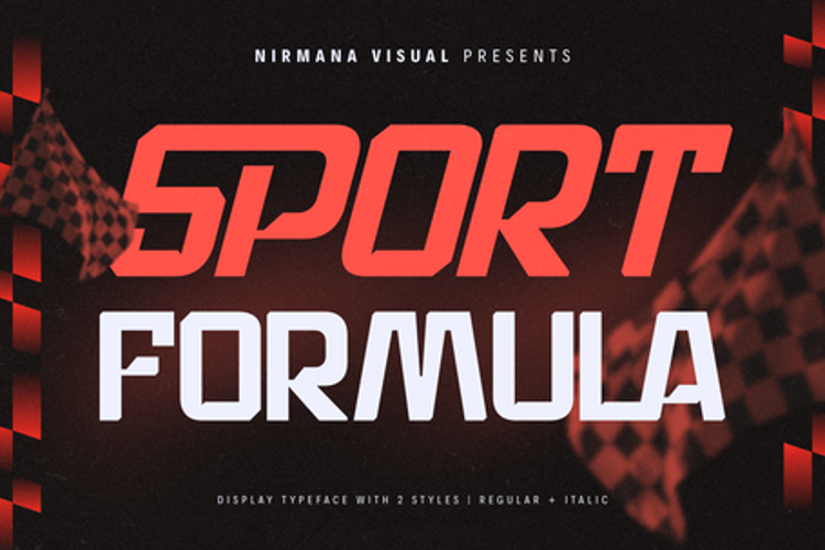 Sport Formula Font website image
