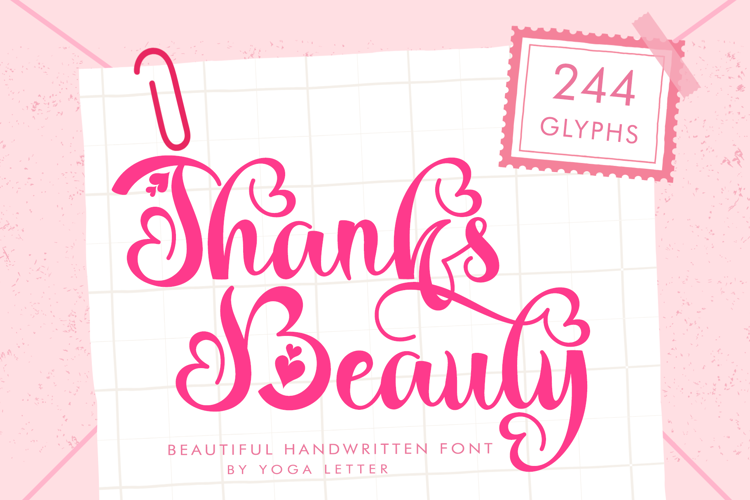 Thanks Beauty Font website image