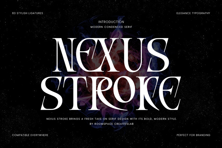 Nexus Stroke Font website image