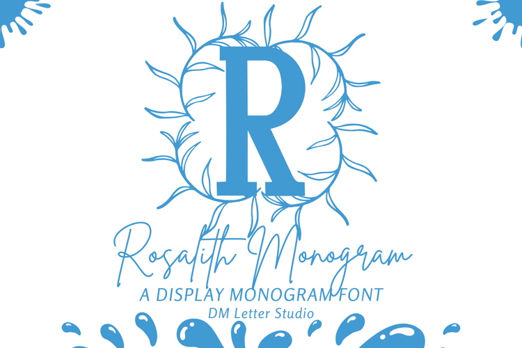 Rosalith Monogram Font website image