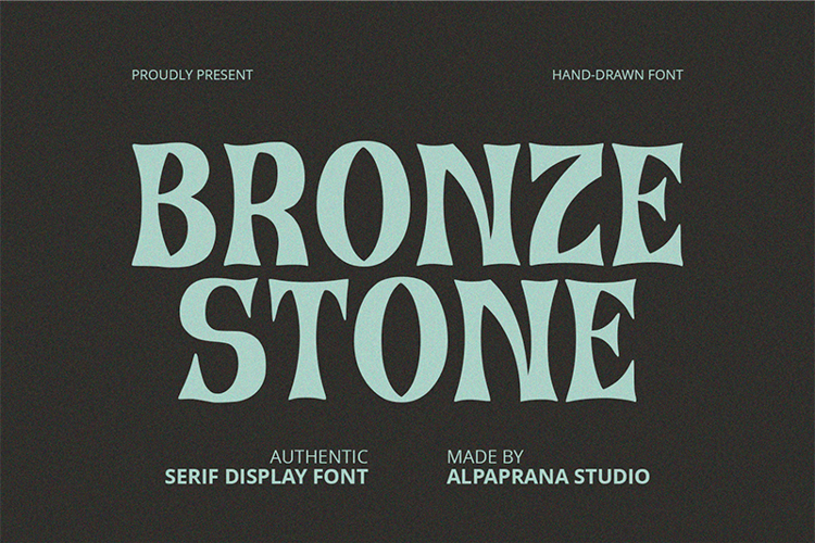 Bronze Stone Font website image
