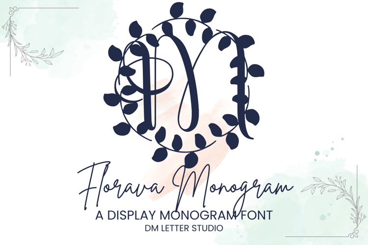 Florava Monogram Font website image