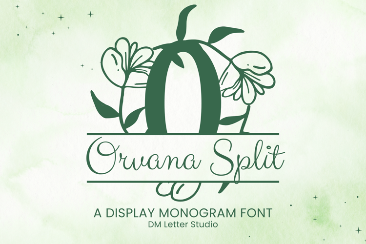 Orvara Split Monogram Font website image