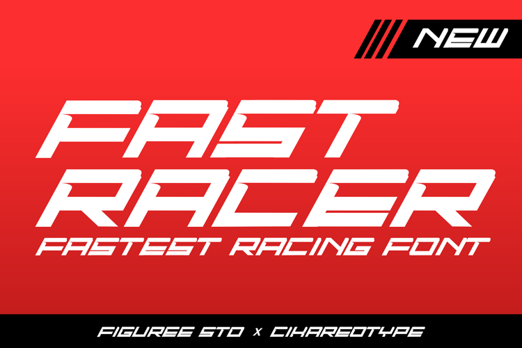 FAST RACER Font website image