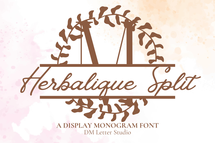 Herbalique Split Monogram Font website image