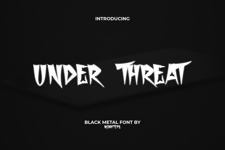 Under Threat Font website image