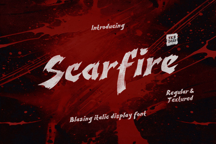 Scarfire Font website image