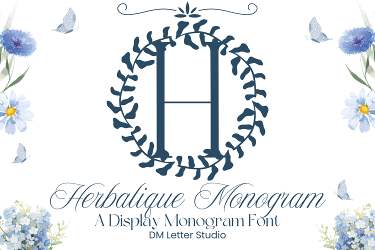Herbalique Monogram Font website image