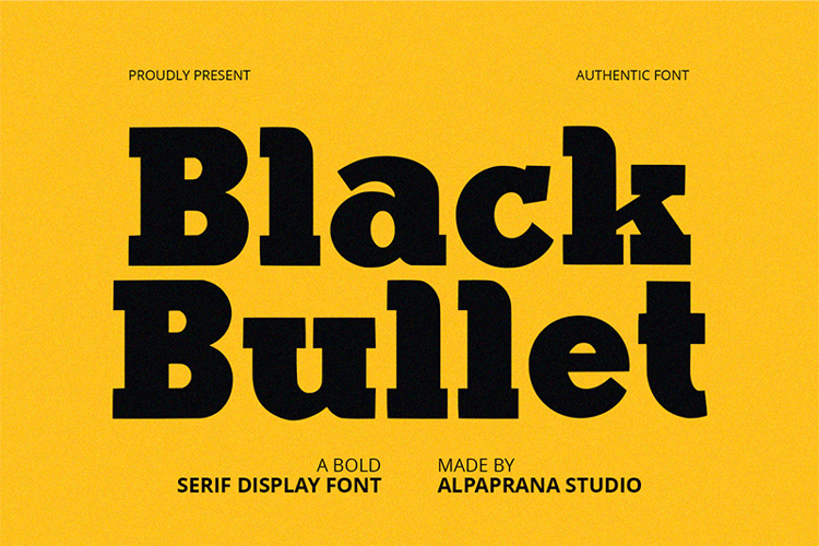 Black Bullet Font website image