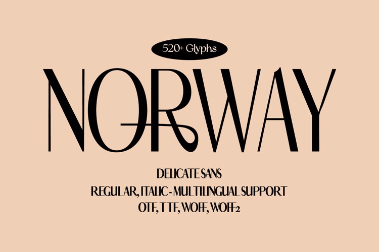 NORWAY Font website image