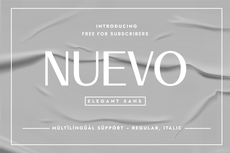 NUEVO Font website image